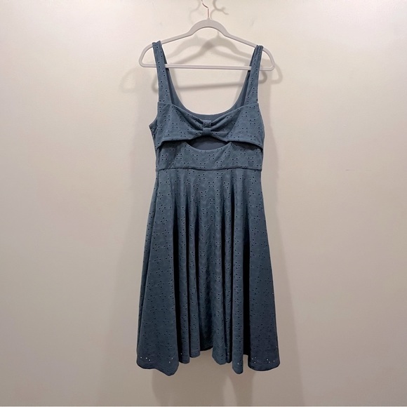ANTHROPOLOGIE HUTCH Olivia Eyelet Dress Blue - Picture 6 of 10